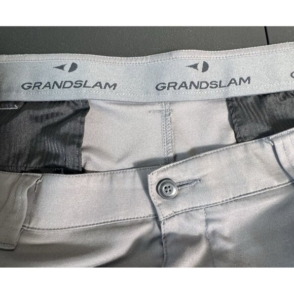 Grand Slam Performance Golf Shorts Mens 40 Gray Flat Front Stretch - Picture 4 of 9